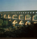 Pont du Gard Roman aqueduct circa 14 AD near Nimes France